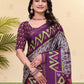 Rajwada Multicolor Cotton Blend Printed Saree For Women