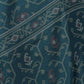 Rajwada Teal Green Cotton Blend Printed Saree For Women