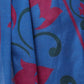 Rajwada Light Blue And Wine Cotton Blend Printed Saree For Women