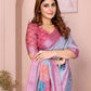 Rajwada Light Blue Cotton Printed Saree For Women