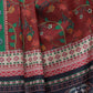 Rajwada Brown Cotton Blend Printed Saree For Women