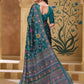 Rajwada Deep Green Cotton Blend Printed Saree For Women