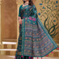 Rajwada Dark Green Cotton Blend Printed Saree For Women