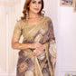 Rajwada Light Brown Cotton Printed Saree For Women