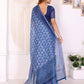 Rajwada Blue Cotton Printed Saree For Women
