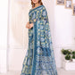 Rajwada Blue Cotton Printed Saree For Women