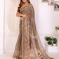 Rajwada Light Brown Cotton Printed Saree For Women