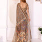 Rajwada Light Brown Cotton Printed Saree For Women