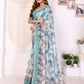 Rajwada Off White Cotton Printed Saree For Women