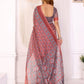 Rajwada Red Cotton Printed Saree For Women