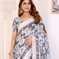 Rajwada Off White Cotton Printed Saree For Women