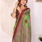 Rajwada Green Cotton Printed Saree For Women