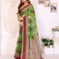 Rajwada Green Cotton Printed Saree For Women