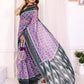 Rajwada Purple Cotton Printed Saree For Women