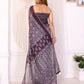 Rajwada Dusty Mauve Cotton Printed Saree For Women