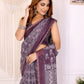Rajwada Dusty Mauve Cotton Printed Saree For Women