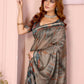 Rajwada Grey Cotton Printed Saree For Women