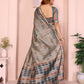Rajwada Grey Cotton Printed Saree For Women