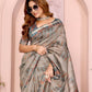 Rajwada Grey Cotton Printed Saree For Women