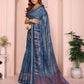 Rajwada Blue Cotton Printed Saree For Women
