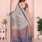 Rajwada Light Grey Cotton Printed Saree For Women