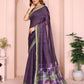 Rajwada Purple Cotton Printed Saree For Women