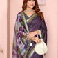 Rajwada Purple Cotton Printed Saree For Women