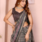 Rajwada Grey Cotton Printed Saree For Women