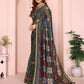 Rajwada Green Cotton Printed Saree For Women