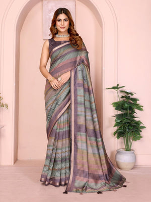 Rajwada Multicolor Cotton Printed Saree For Women