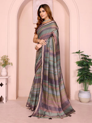 Rajwada Multicolor Cotton Printed Saree For Women