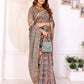 Rajwada Grey Cotton Printed Saree For Women