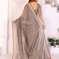 Rajwada Grey Cotton Printed Saree For Women