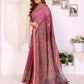 Rajwada Mauve Cotton Printed Saree For Women