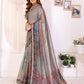 Rajwada Grey Cotton Printed Saree For Women