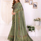 Rajwada Green Cotton Printed Saree For Women