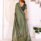 Rajwada Green Cotton Printed Saree For Women
