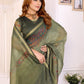 Rajwada Green Cotton Printed Saree For Women