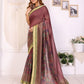 Rajwada  Mauve Cotton Printed Saree For Women