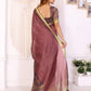 Rajwada  Mauve Cotton Printed Saree For Women