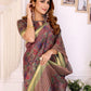 Rajwada  Mauve Cotton Printed Saree For Women