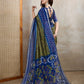 Rajwada Royal Blue Cotton Printed Saree For Women