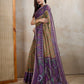 Rajwada Beige Cotton Printed Saree For Women