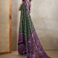 Rajwada Olive green Cotton Printed Saree For Women