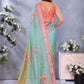 Rajwada Sea Green And Olive Cotton Linen Printed Saree For Women