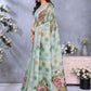 Rajwada Light Green Cotton Linen Printed Saree For Women