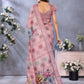 Rajwada Mauve  Cotton Linen Printed Saree For Women