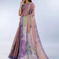 Rajwada Dusty Mauve Cotton Blend Printed Saree For Women