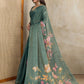Rajwada Dark  Green Cotton Blend Printed Saree For Women
