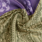 Rajwada Olive And Purple Cotton Blend Printed Saree For Women